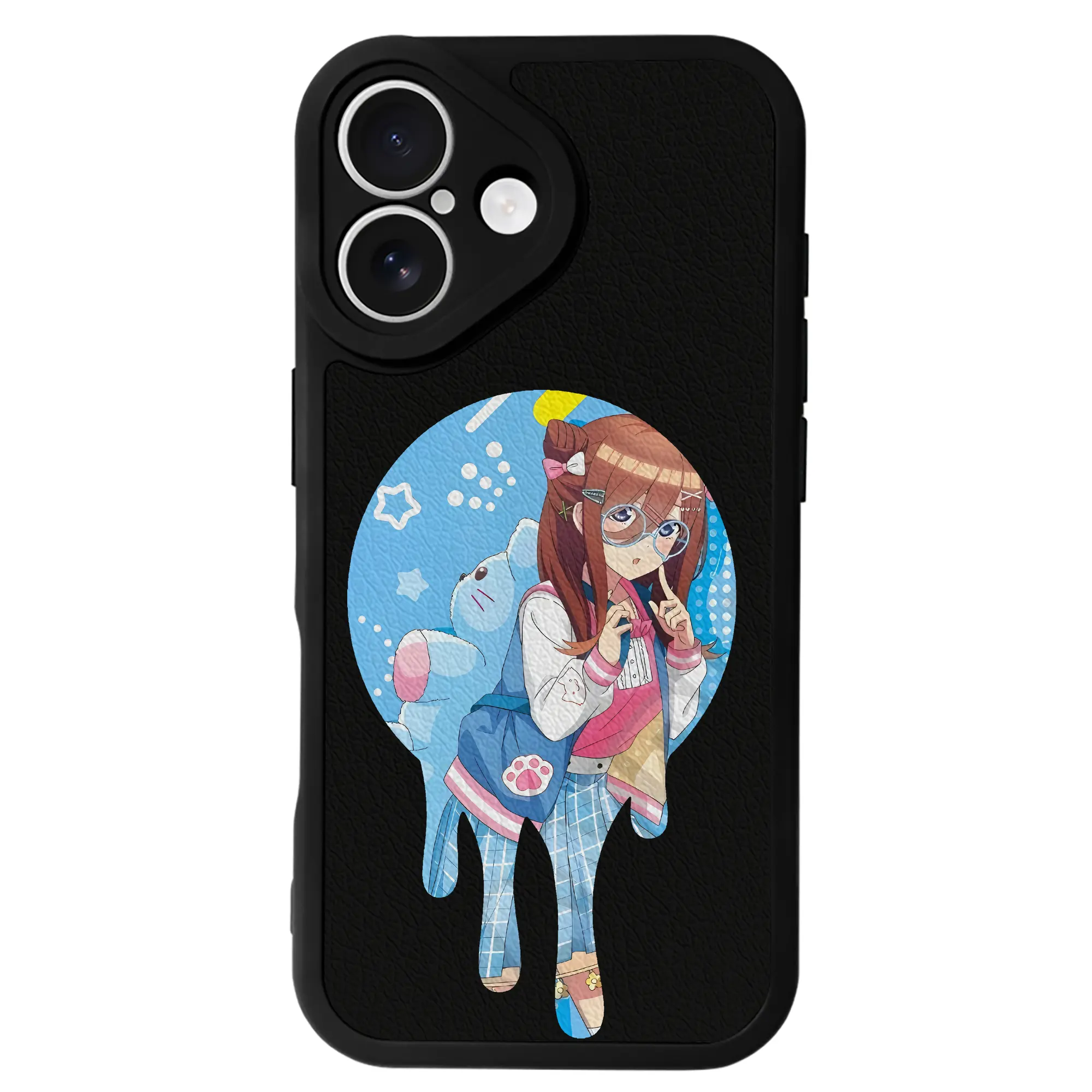 五等分の花嫁 グッズ 中野 三玖 - IPhone 16シリーズ対応 ・ シリコンスマホケース ・ レザー調 ・ 高精度フィット ・ 耐衝撃 ・ ワイヤレス充電対応 ・ 精密カット